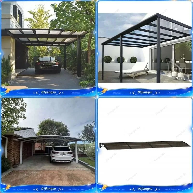 Heavy Duty Polycarbonate Carport Aluminum Outdoor Parking Shelter Weather Resistant Vehicle Garage Canopy for Garden Yard