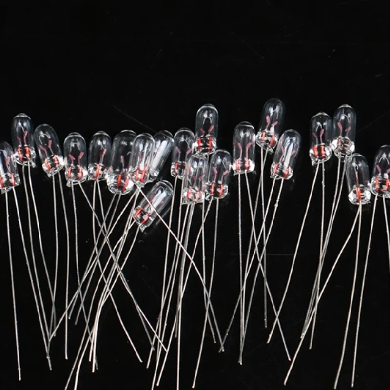 20 piezas miniatura 3/4mm 6V 12V Edison filamento incandescente arroz Mini bombilla lámpara luz