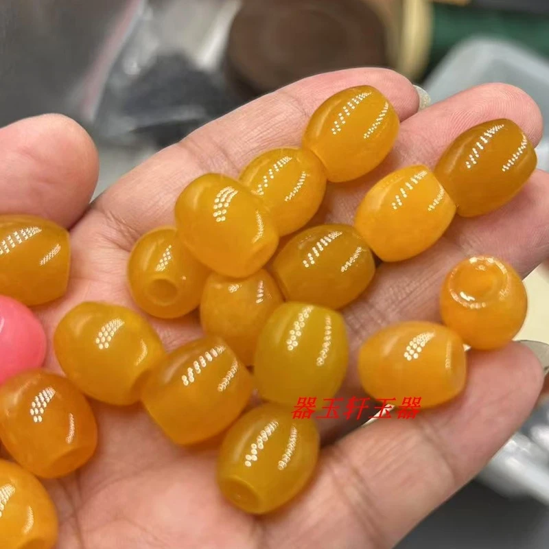 Ice violet color Lulutong bead pendant necklace men women couple's quartzite jade ornament