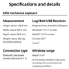 Logitech-teclado y ratón mecánico MK855, inalámbrico, Bluetooth, Gaming Office PC, eje rojo, modo Dual, Mac, portátil, K855, M750 6