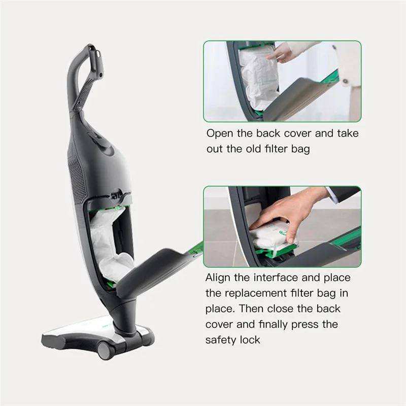 Vacuum Cleaner Bags For Vorwerk Kobold VK200 FP200 Suction Station With Hepa Filters, Dust Bag Accessories-A77G