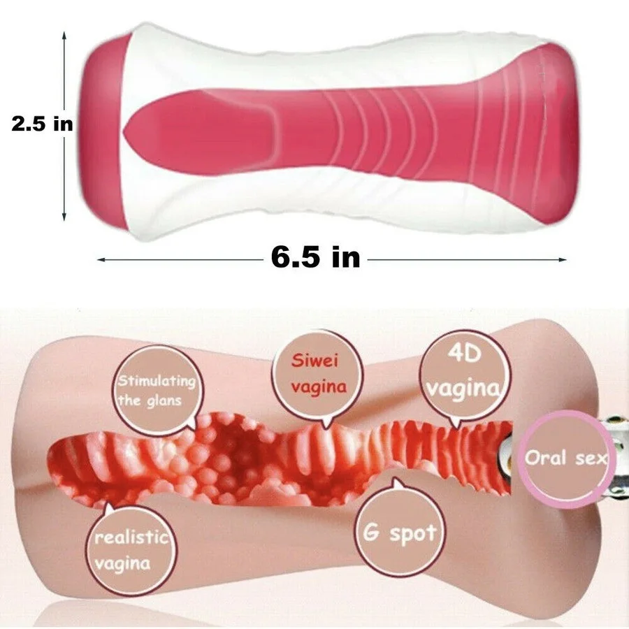 Pocket Pussy Realistische Vagina voor Mannen Anale Mannelijke Masturbator Herbruikbare Vacuüm Pocket Masturbatings Machine Erotische Volwassen Producten