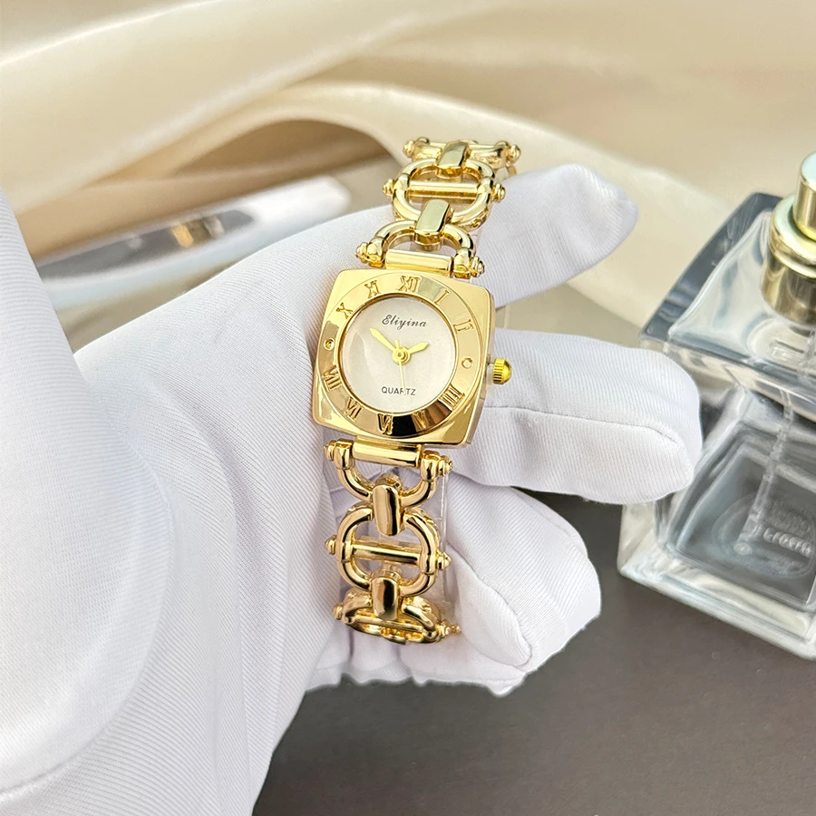 Высококачественные женские часы-скелетон с квадратным корпусом и римскими часовыми маркерами, легкие роскошные модные трансграничные бестселлеры, женские часы Высококачественные женские часы-скелетон с квадратным корпусом и римскими часовыми маркерами, легкие роскошные модные трансграничные бестселлеры, женские часы