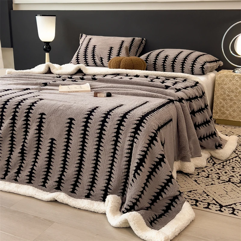 

Утолщенное одеяло из кораллового флиса, супермягкое пушистое одеяло королевы, одинарное, двойное, уютное, приятное для кожи, многофункциональное одеяло для сна