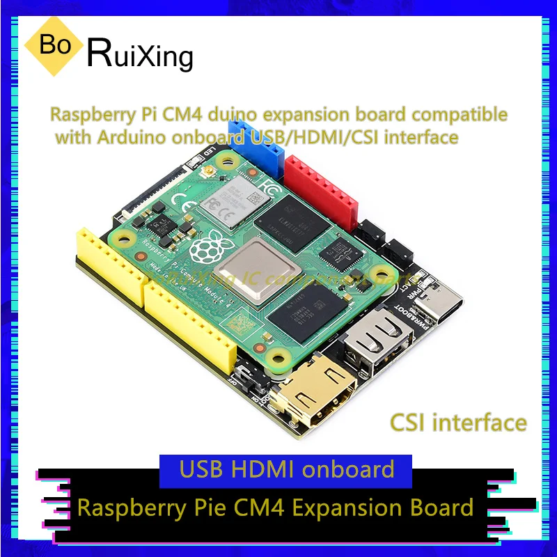 

1PCS/LOT CM4-Duino Raspberry Pi CM4 Duino Expansion Board Compatible With Arduino Onboard USB HDMI CSI Interface