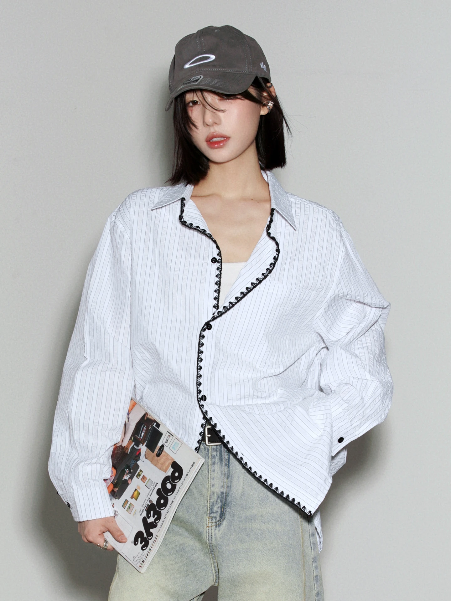 

Loose Long Sve T-irt Women's Spring 2026 New Sle Color Blo Lace Stripes Top Comfortable Breathable Moisture ng