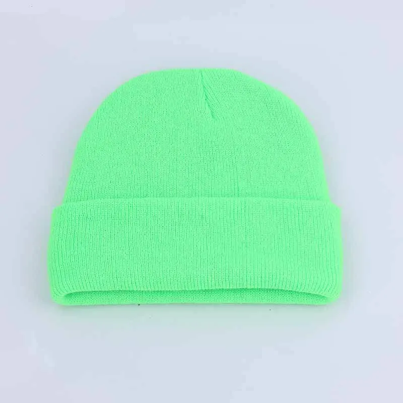 Winter Hats for Woman New Beanies Knitted Fluorescent Cute Hat Girls Autumn Female Beanie Caps Warmer Bonnet Ladies Casual Cap