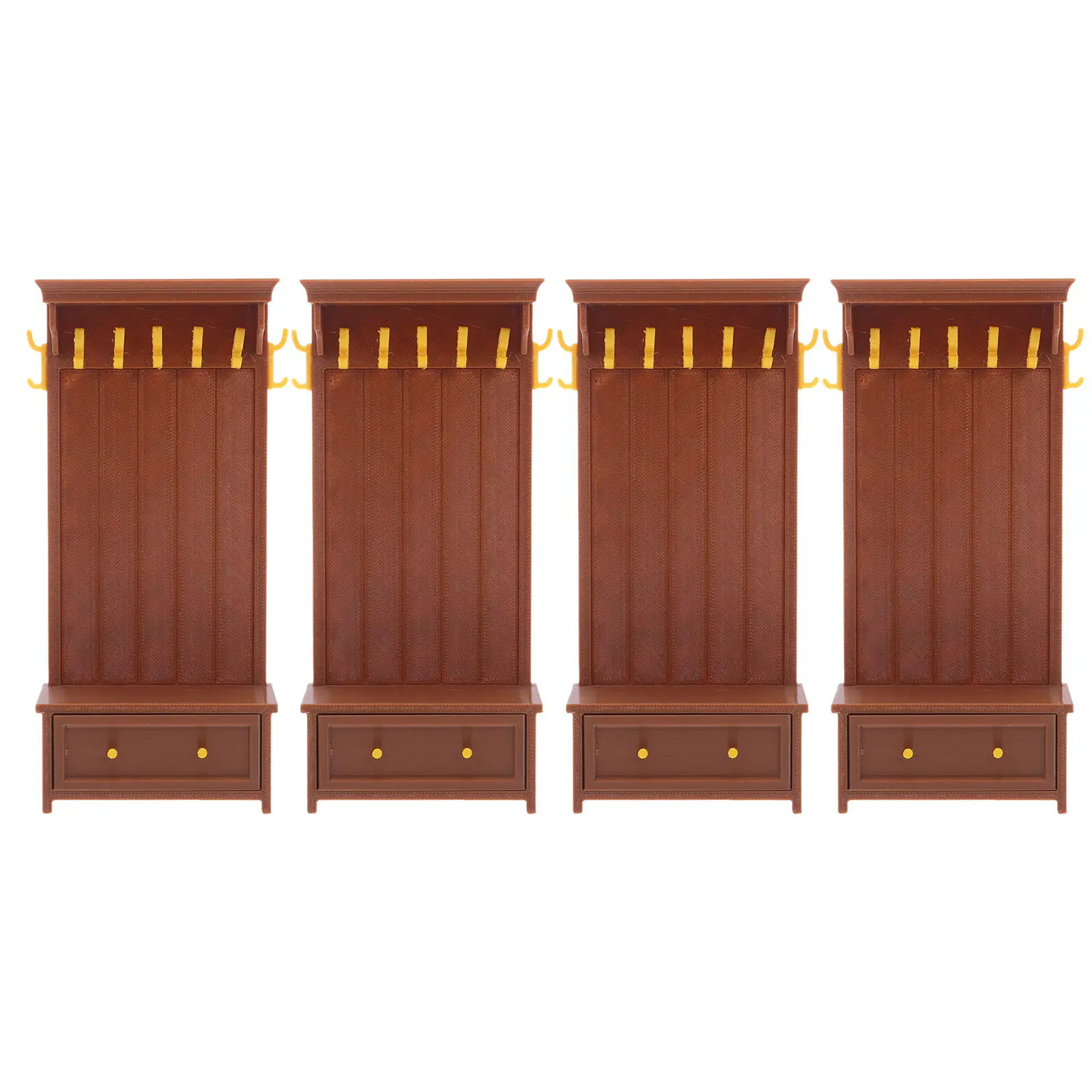 

4Pcs Dollhouse Storage Cabinet Mini Bookshelf with Detailed Craftsmanship for Mini House Organization Pretend Play Learning