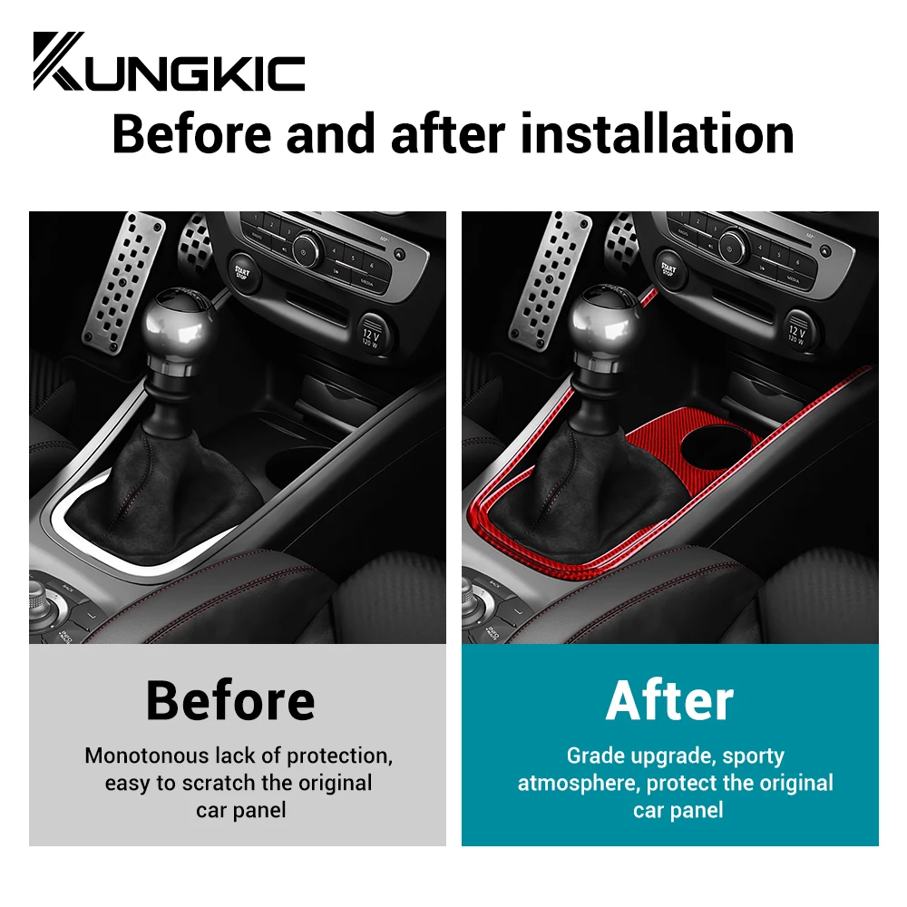 Picture 5: Real Soft Carbon Fiber Sticker For Renault Fluence Megane 2009 2010 2011 2012 2013 2014 2015 LHD RHD Gear Shift Interior Panel