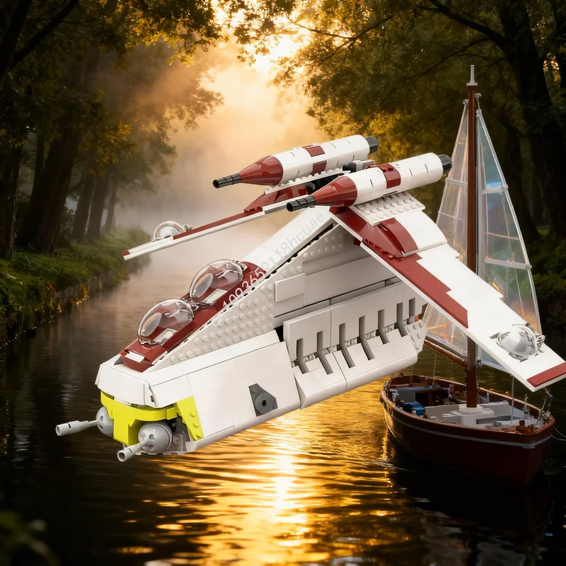 

Конструктор MOC «Звездный корабль Латарской Республики», 1082 детали, модель для сборки, развивающая игрушка, идея для подарка на Рождество