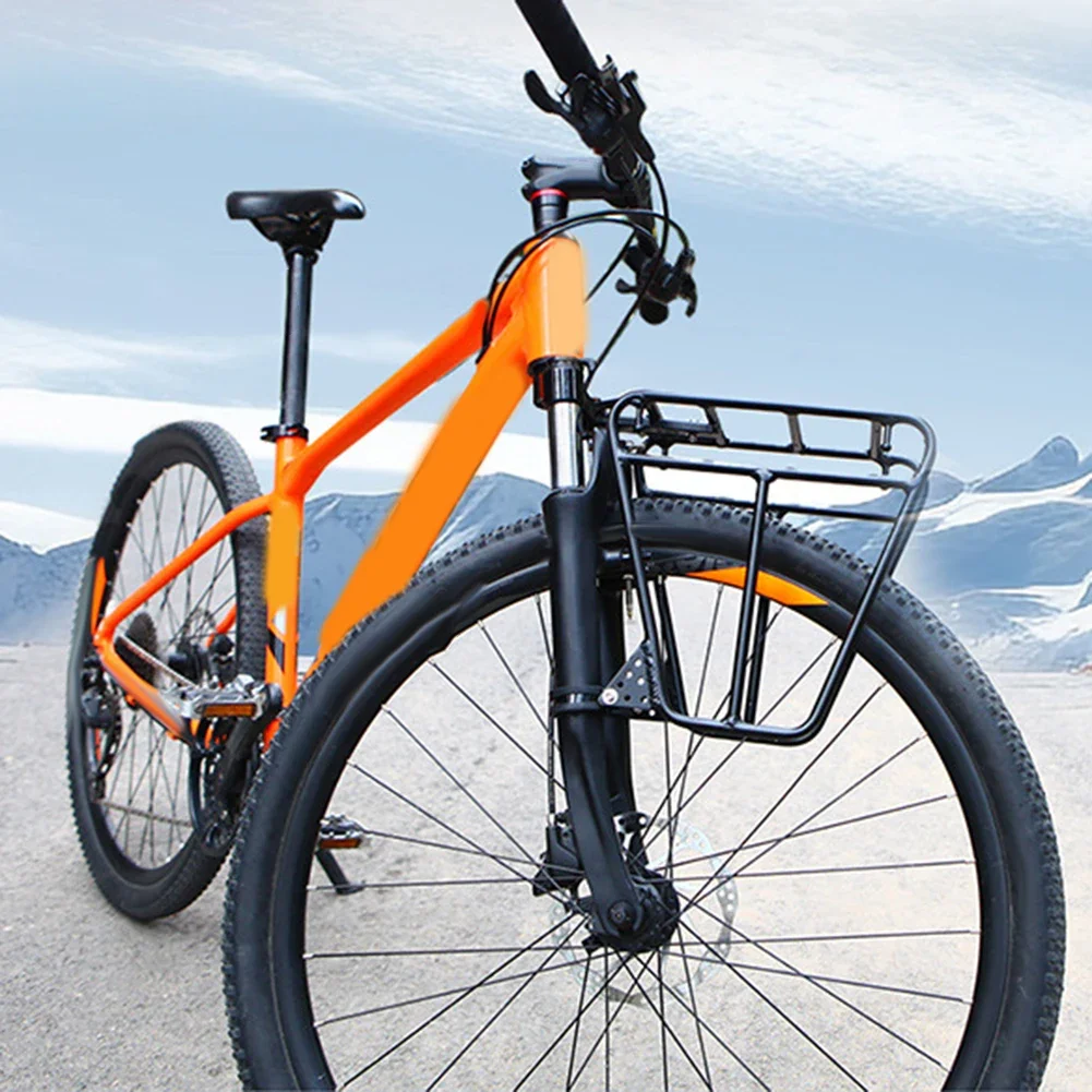 Mountain Bike Front Rack For 26 27.5 29 Inch Bicycle Front Shelf Carrier V Disc Brake For-Universal Bag Hangers Aluminum Alloy