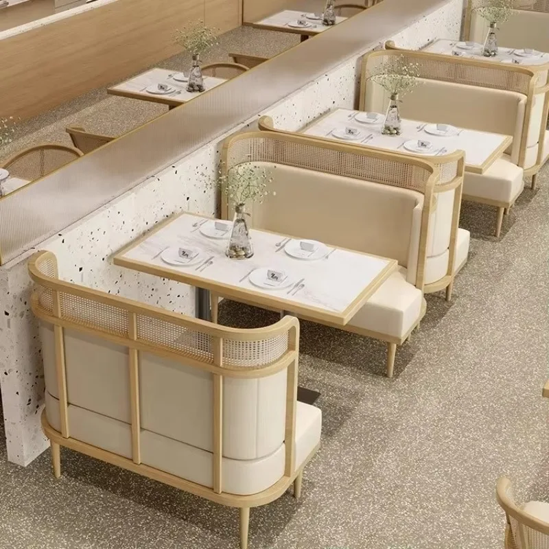 

Modern Commercial Furniture Restaurant Table Chairs Set Comfortable Restaurant Booth Seating Sofa