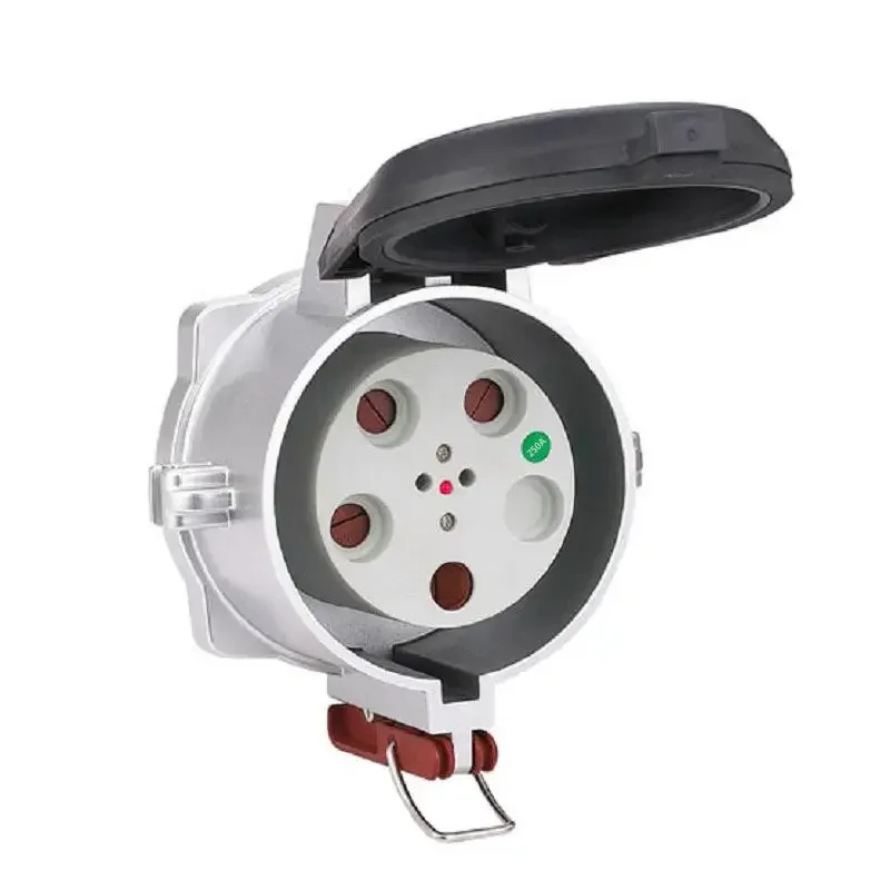 250A400A high current cast aluminum industrial aviation waterproof plug and socket three-phase four-hole five-hole 400VAC