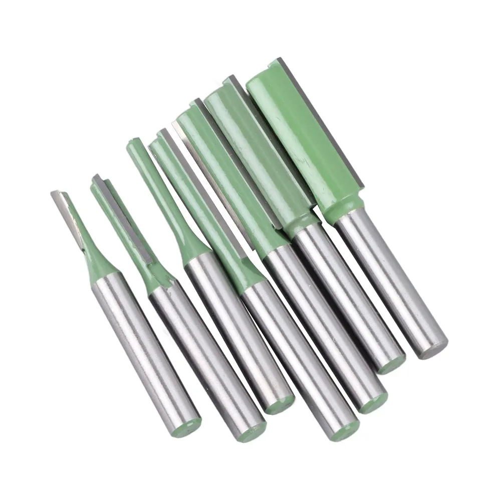 7pcs 1/4 Inch Shank Milling Cutter Set Flush Trim Design Slotting Function Woodworking Milling Cutter Flush Trim Router Bit