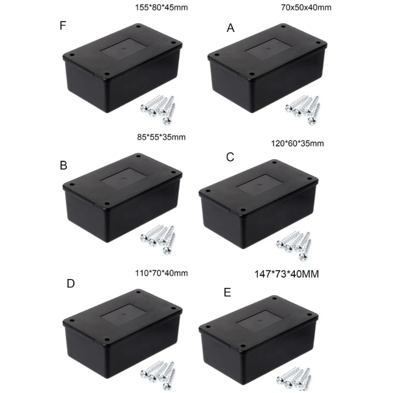 Black Plastic Instrument for Case Universal Plastic Electronic Project Box Small DIY Electronic Project for Case Power