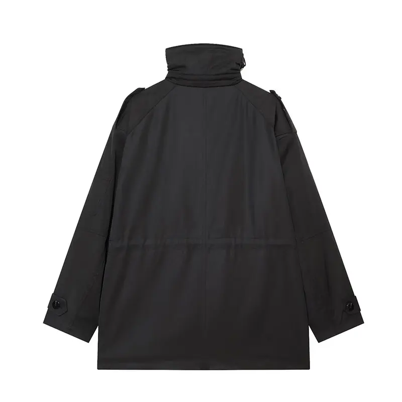 Nlzgmsj 2026 Autumn Winter  Women Oversized Parka Jacket Multi Pocket Casual Loose Warm Outerwear Windproof Coat