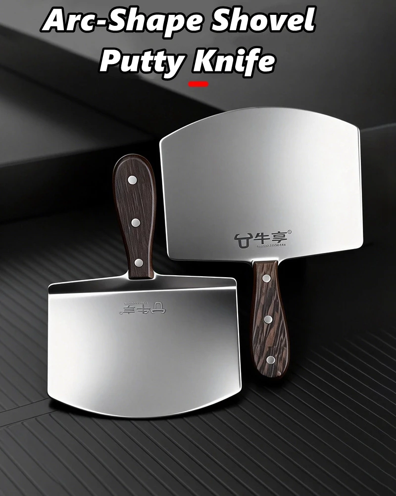 Arc-Shape Shovel Putty Knife Scraper Hand Tool For Drywall Finishing Plaster Trowel Scraper Putty Tool Straight / Curved Shovel