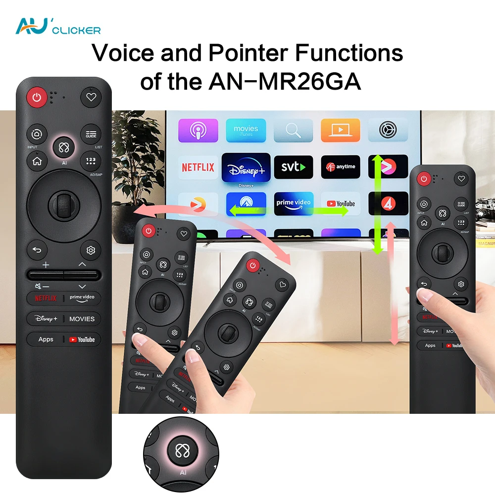 New MR26GA AKB30086806-YTB Replacement Magic Voice Remote Control for Smart TV OLED65G66LS 55NU850B6LA