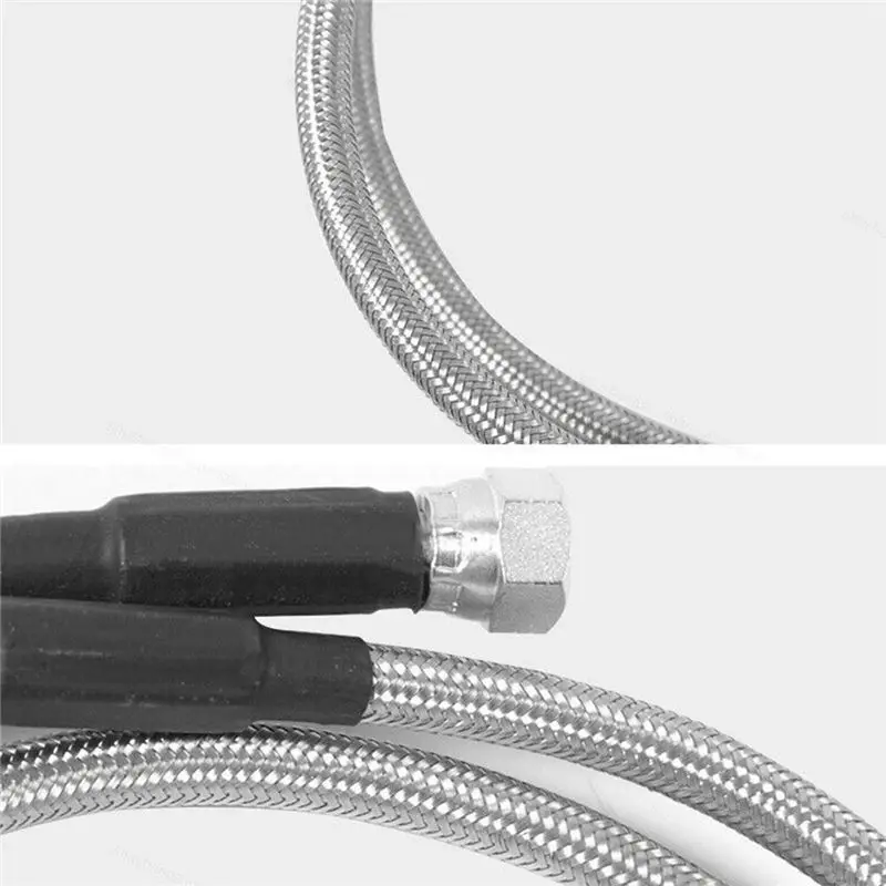 1Set Transmission Cooler Hose Lines SS-Braided 52 Inch Length For TH350 700R4 TH400 4L60E 4L80E Gearbox Parts view 3