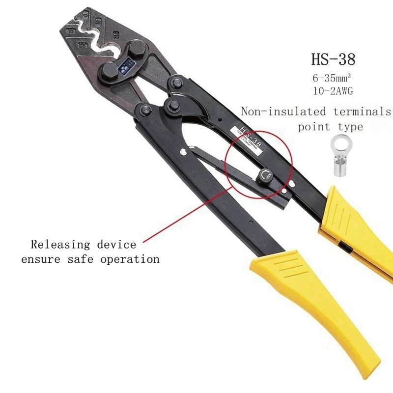 HS-22 HX-26B HS-38 Japanese Style Crimping Plier For Non-insulated Terminals Rachet Crimping Tools