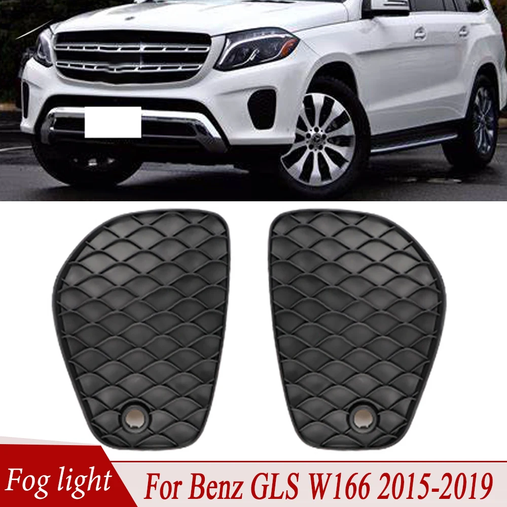 

Front Bumper Fog Light Grille Trim Cover Parking Sensor Protect Grille Net Fit For Benz GLS W166 2015-2019 1668859022 For Car