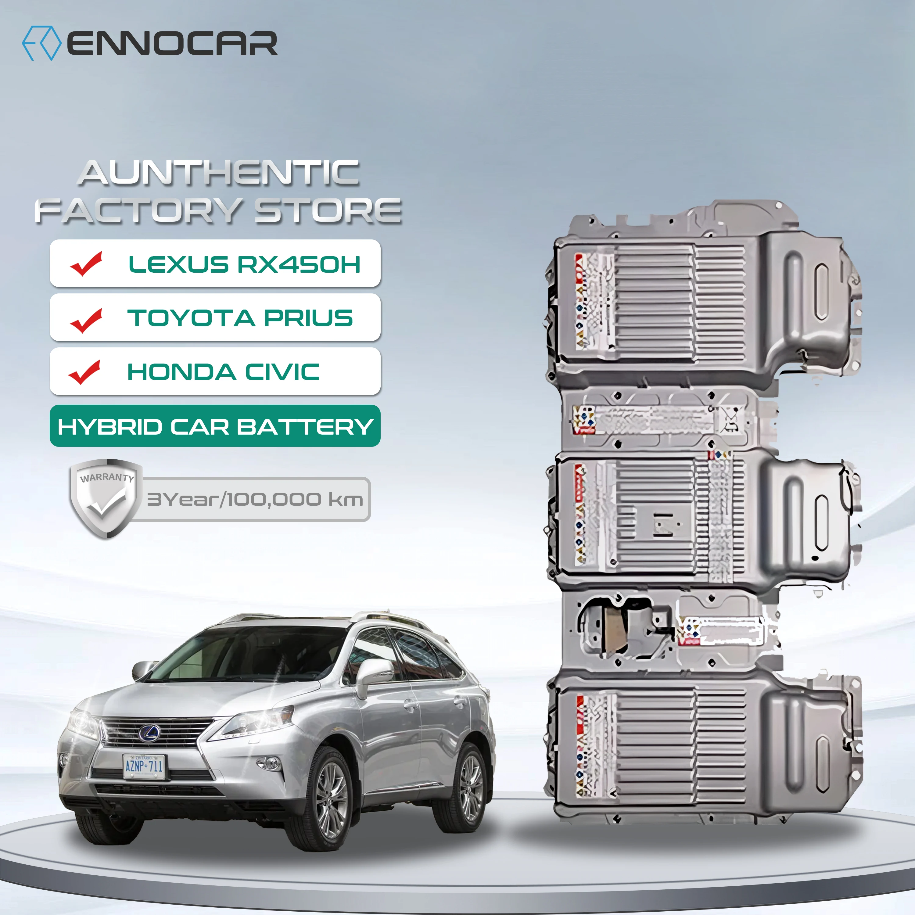 Ni-Mh 202V 6500mAh Replacement Hybrid Car Battery For  CT200H 2010 2011 2012 2013 2014
