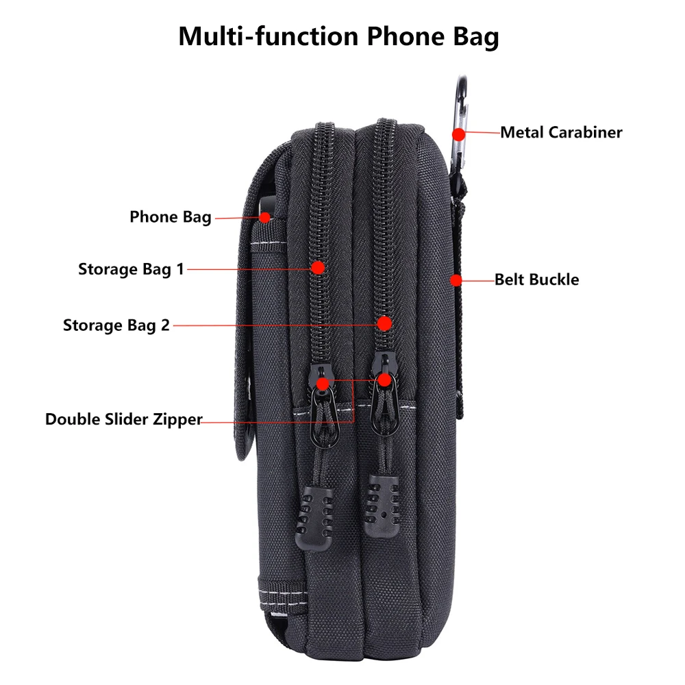 Universal Hiking Belt Case for Mobile Phone Within 7.5