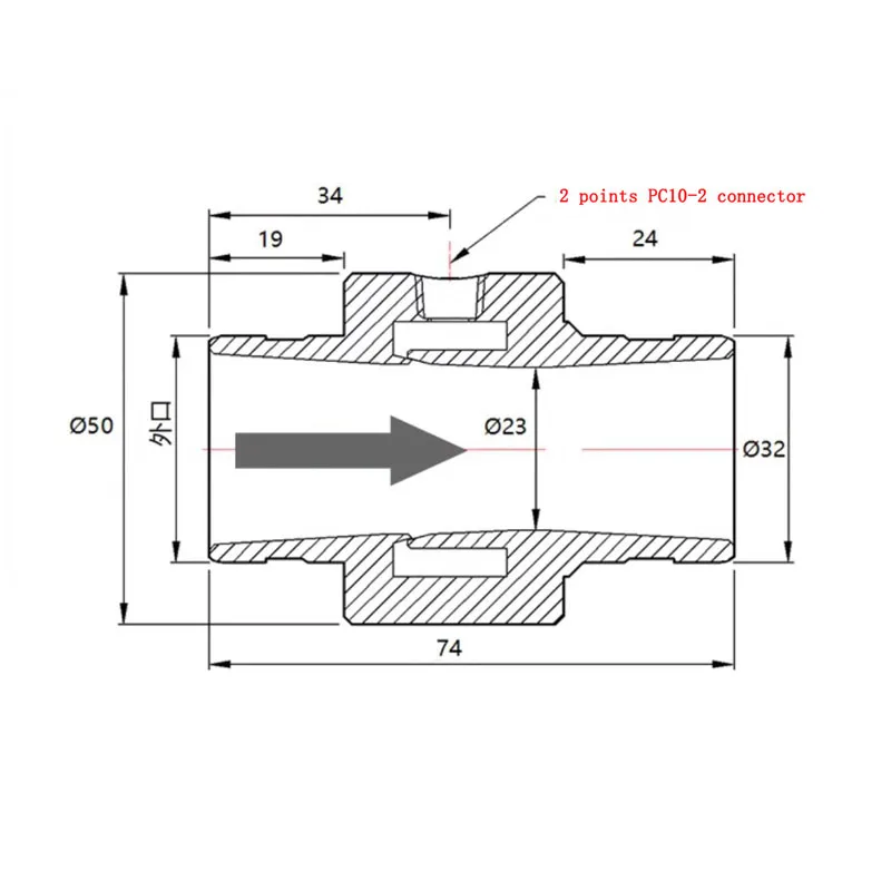 Powder/Granule Transfer Conveyor with Air Amplifier S-3223 - Stainless Steel Pneumatic Vacuum Loader