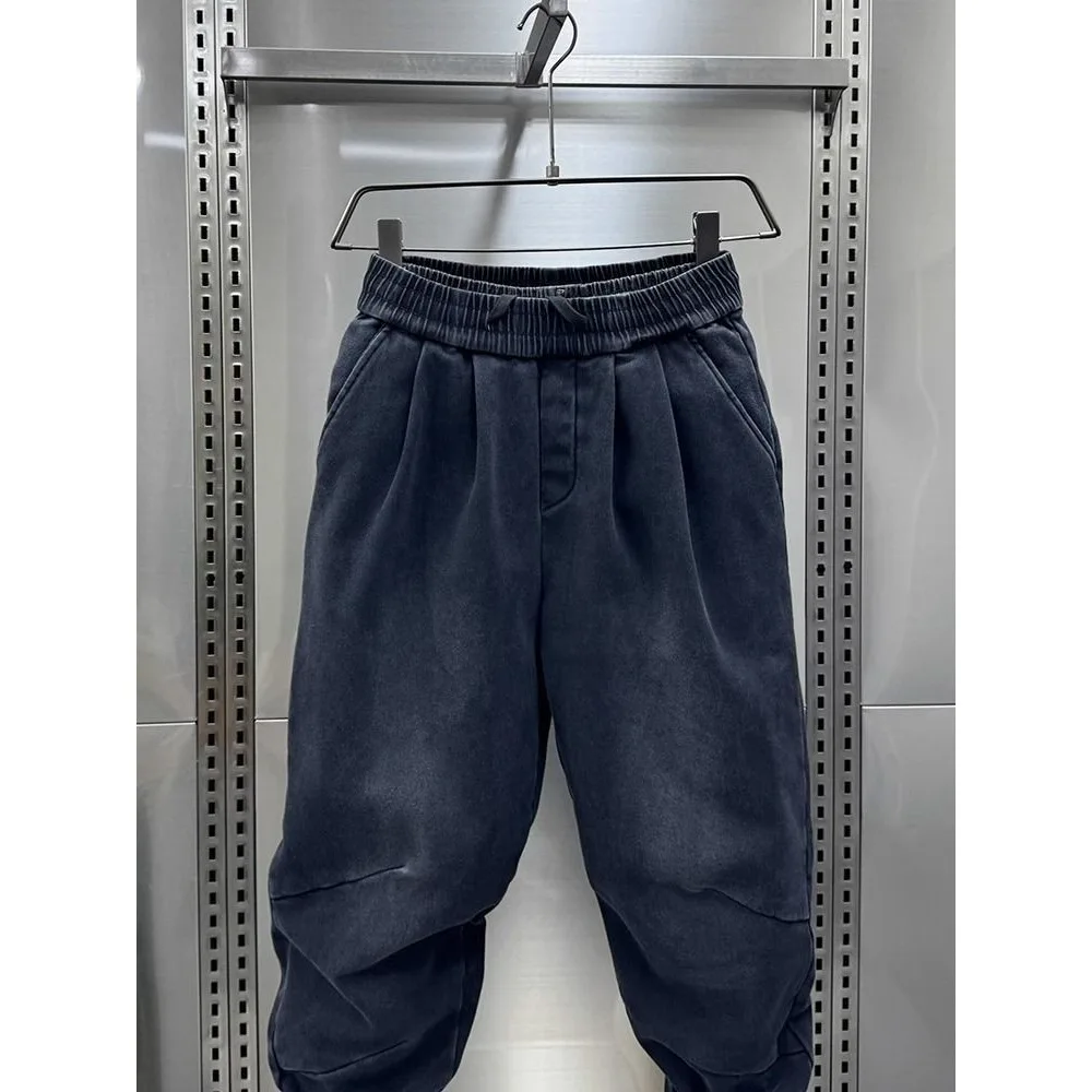 Luźne letnie dżinsy Harlan męskie spodnie w dużych rozmiarach na co dzień niewidoczne otwarte krocze seks na świeżym powietrzu wszechstronna moda Streetwear odzież męska