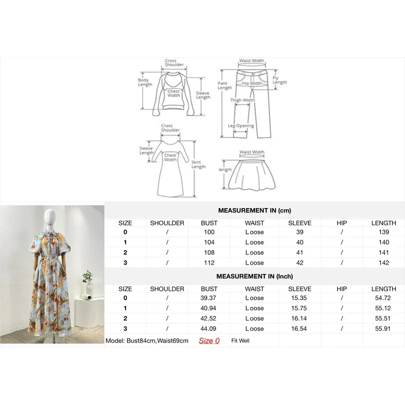 2025년 신상 여름 플로럴 프린트 반팔 빈티지 고급 실크 플리츠 스탠드 칼라 롱 드레스 여성용