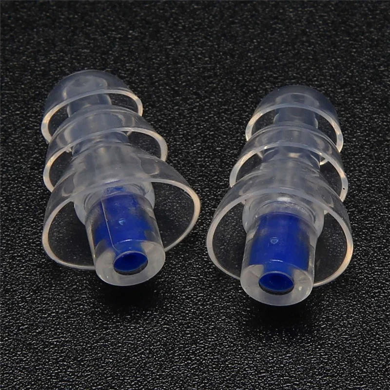 ABZZ-2X 27Db Silicone Earbud Musician Filter Earplugs Noise Reduction Cancelling Hearing Protection Earbud Reusable (Blue)