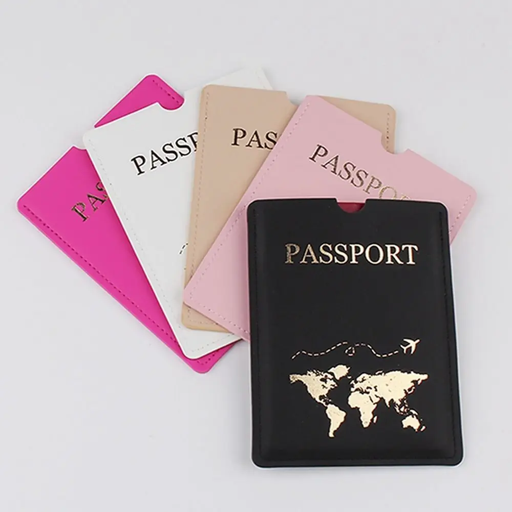 PU Leather Passport Cover Fashion Waterproof Packet Passport Holder Case Document Credit Card Case Travel