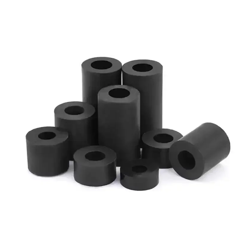 100/200 PcsBlack ABS Non-Threaded Hollowed Nylon Spacer M5 M6 M7 M9 Mm Nylon Non-Threaded Standoffs Spacers Board Screw