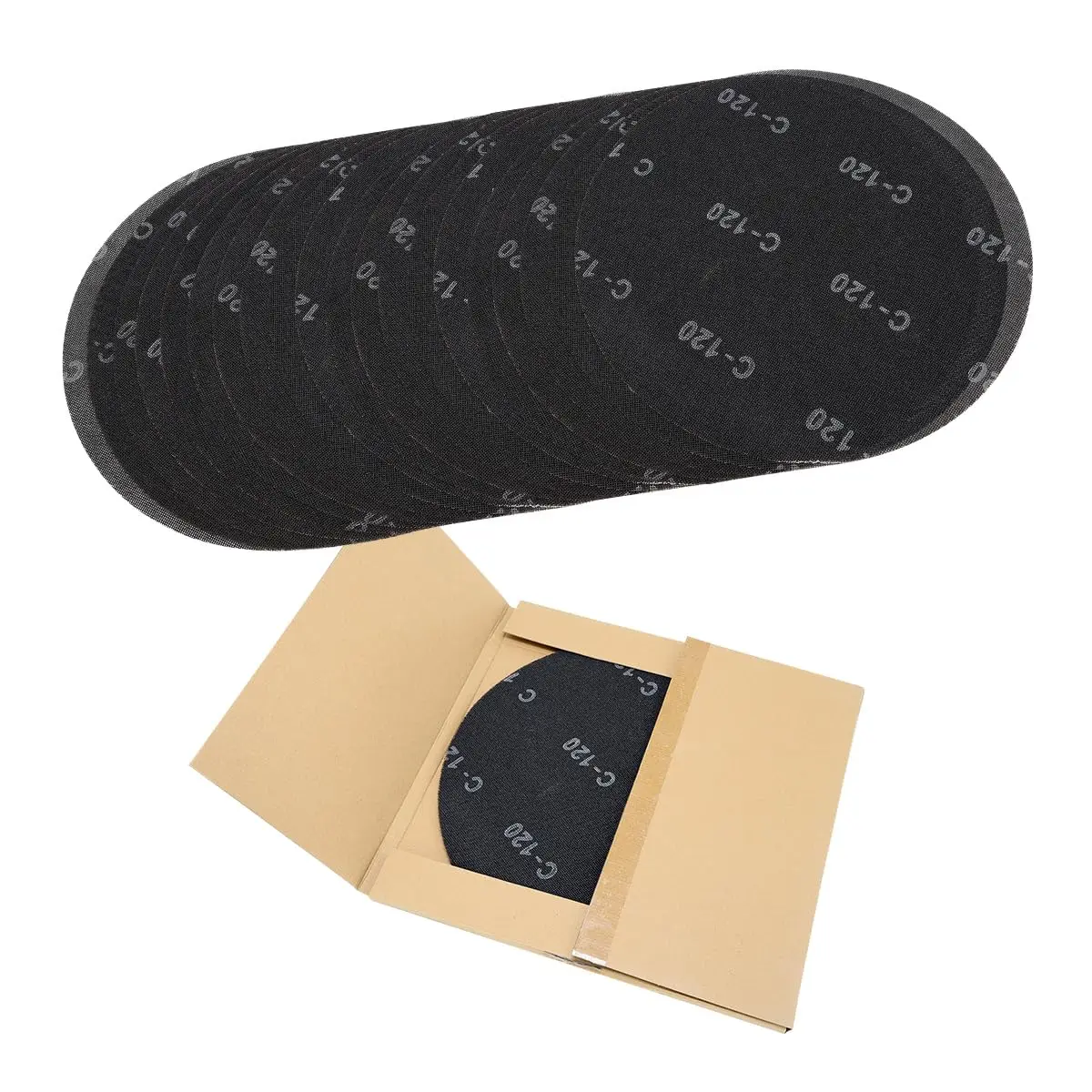 

17" Sanding Screen Discs for Wood Floors - 120 Grit, Black Silicon Carbide, 20 Pack