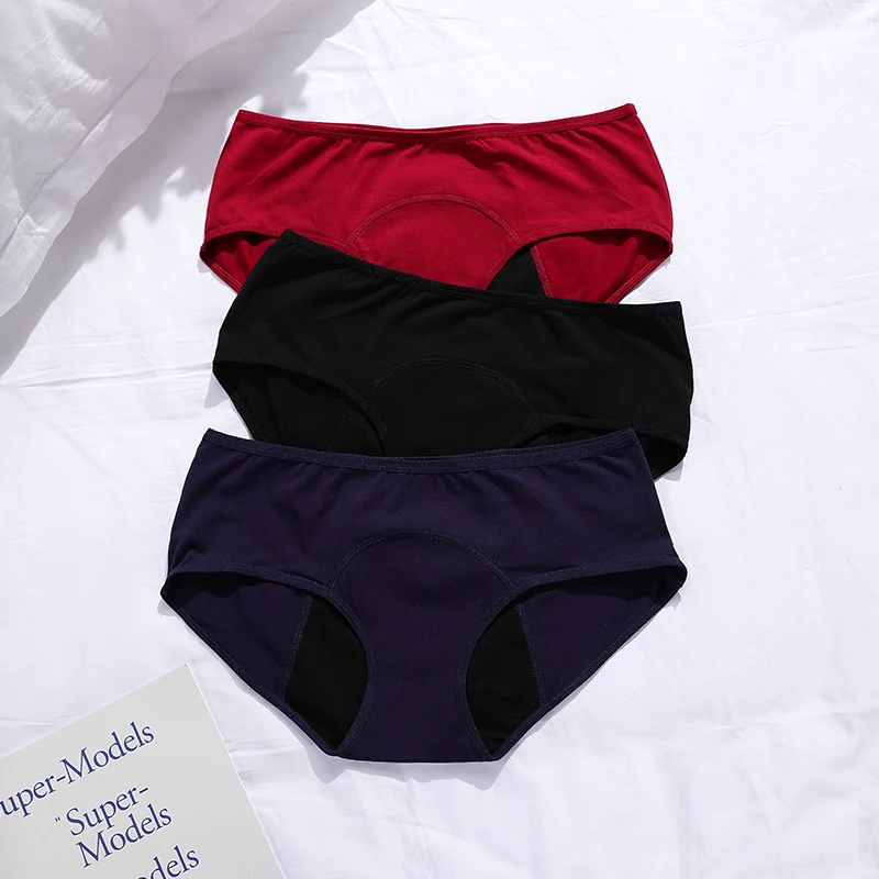 Hot Sale Anti-microbial Waterproof Underwear For Seamless Reusable Briefs Absorptive Menstrual Panty Women Girl Period Panties