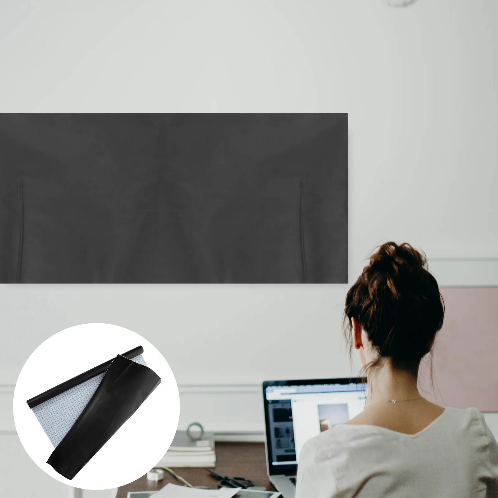 

1pcs Chalkboard Paper Peel Stick Wallpaper Pvc Reusable Erasable Writing Surface Large Size No Damage Wall For Learning