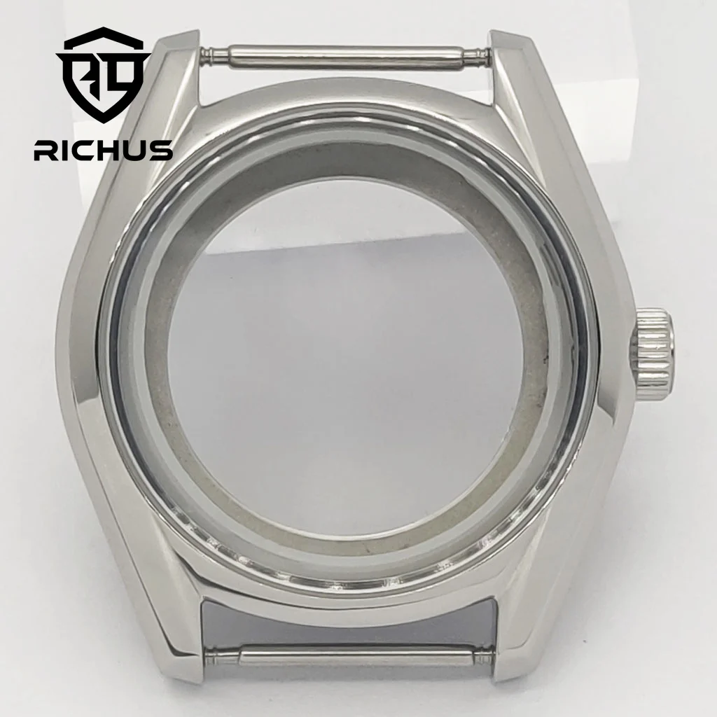 RICHUS NH35 กรณี 40 มม.นาฬิกา Sapphire Glass Fit NH35 NH36 ETA2824 PT5000 Miyota8215-DG นาฬิกาอุปกรณ์เสริม