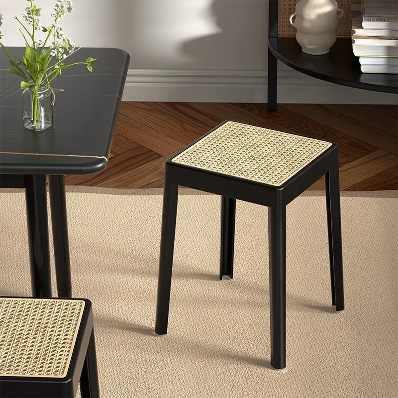 Vanity Chairs Bedroom Furniture For Home Decor Plastic Desk Foot Stool For Kitchen Stackable Minimalist Simple Dining Lounge