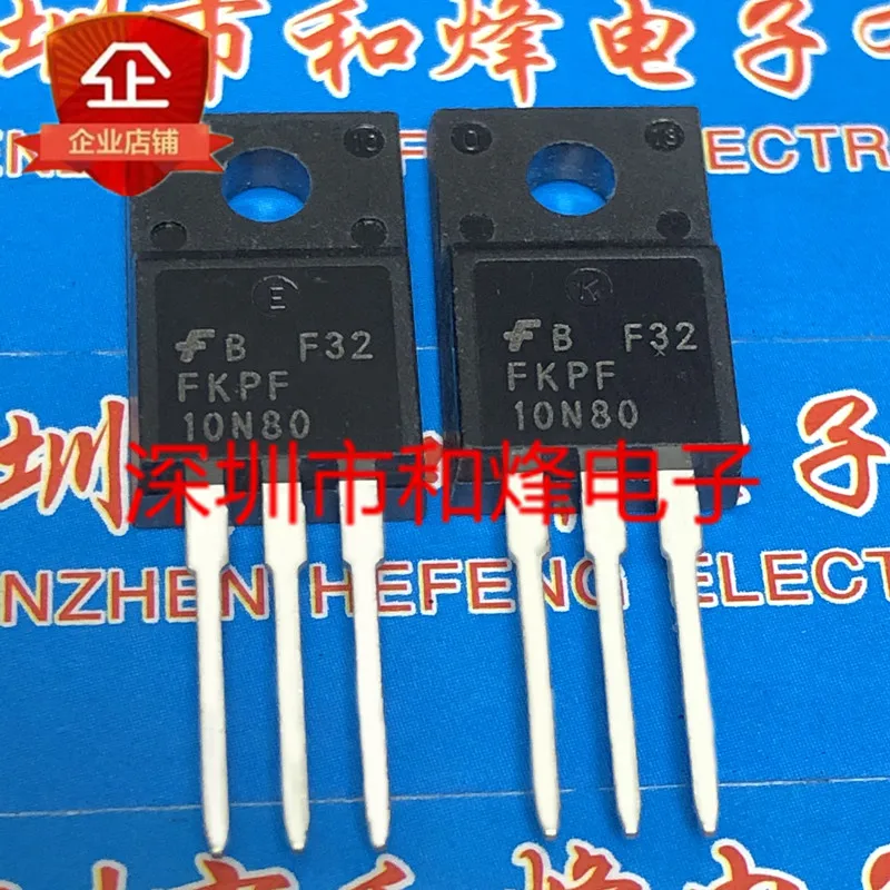 5PCS-10PCS FKPF10N80  TO-220F 800V 10A   On Stock  New And Origjnal