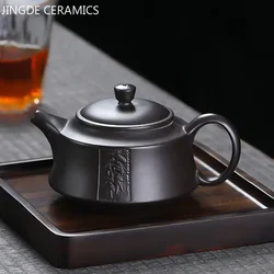 Tradition Yixing Purple Clay Tea Pot Raw Ore Black Mud Ball Hole Filter Kettle Chinese Zisha Tea Set Customized Beauty Teapot