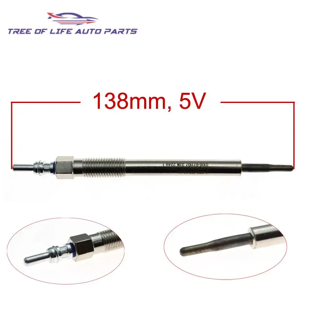 1/2/4X 5V Glow Plug 6731590001 For Ssangyong Tivoli D16F 2015 2016 2017 2018 2019+ XLV SUV 2016+ 1.6 Korando D16DF A6731590001