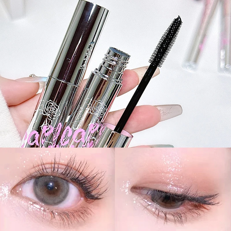 5d Seiden faser Mascara Curl dicke Verlängerung Wimpern Mascara wasserdicht schwarz braun natürliche Curling feine Pinsel Mascara Make-up