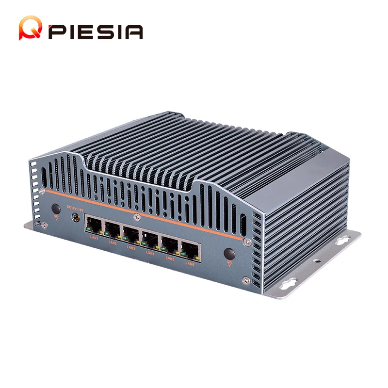 Piesia Industri Tanpa Kipas Pc Core I3 I5 I7 Generasi ke-12 6 * LAN CONSOLE Pfsense Firewall Mini PC Router 2 * DDR5 Komputer Desktop Mini