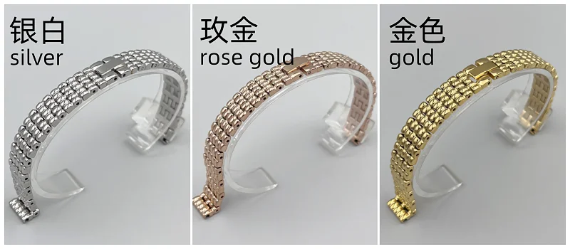 Neues 8/9/10/11/12/13/14/15/16mm Edelstahl-Uhrenarmband für Damen in Silber, Gold, Schwarz und Roségold, passend für jede Marke – Detail 8