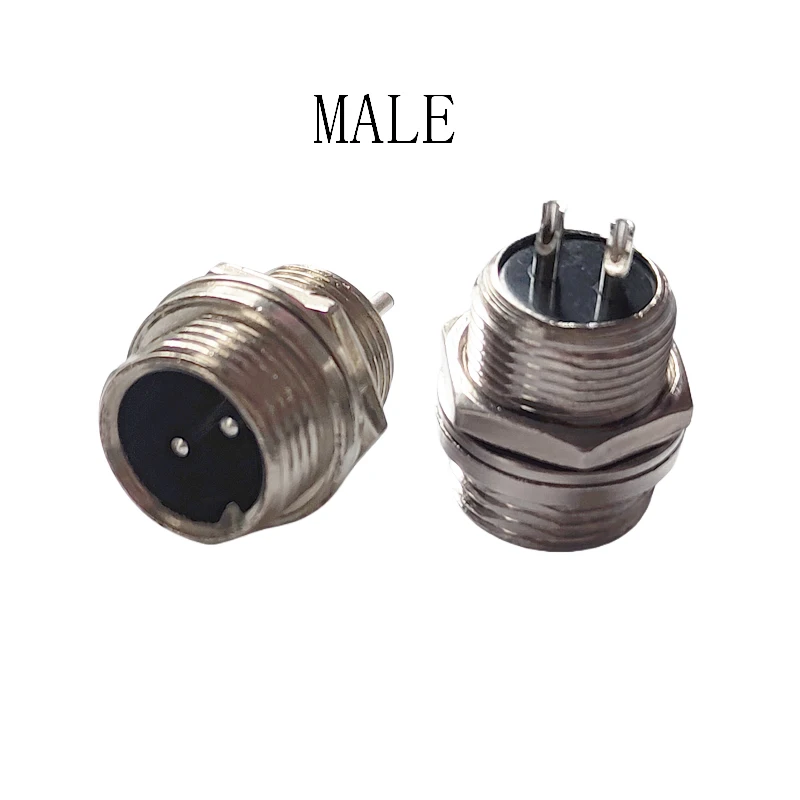 1 PC Aviation Socket GX12-2Pin Wire Connector Plug Circular Socket Can Be With Dustproof Cap