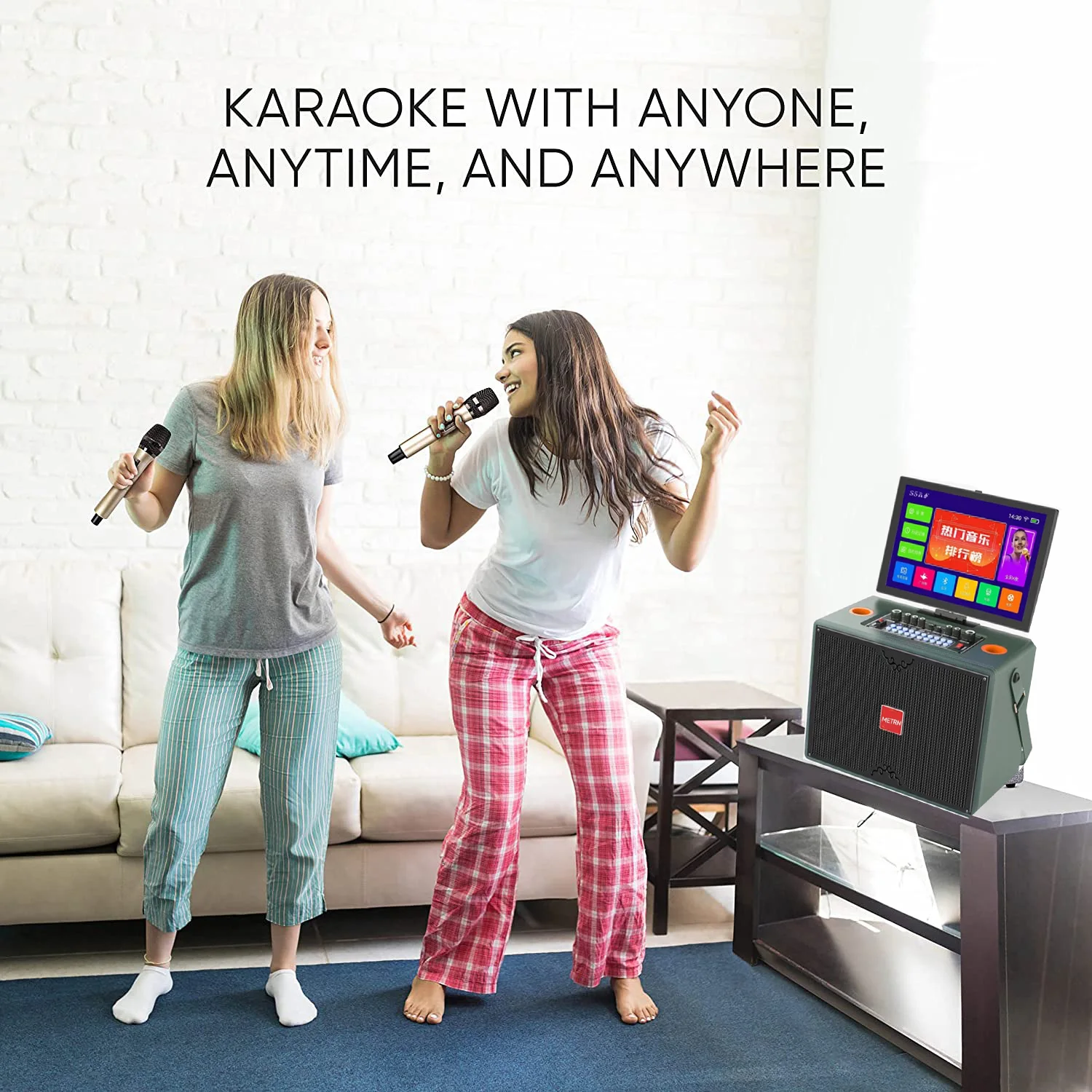 Metrn 2022 Nieuwe 150 W Karaoke Speler Home Party machine Karaoke Speler Karaoke Systeem met 14.1 inch Touchscreen