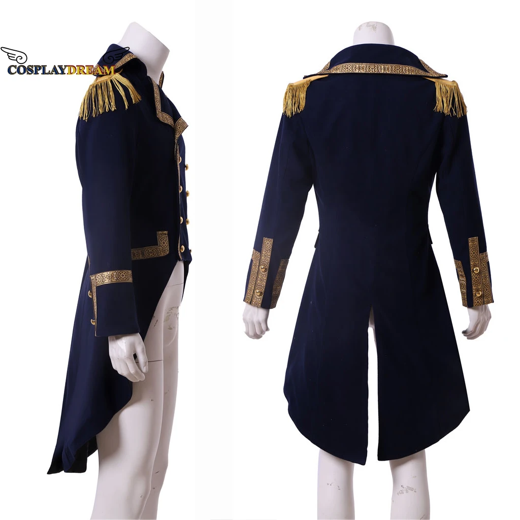 Hamilton Coat 18th Century Royal Military Uniform Jacket Man Medieval Jacket Colonial Tuxedo George Washington Cosplay Costume