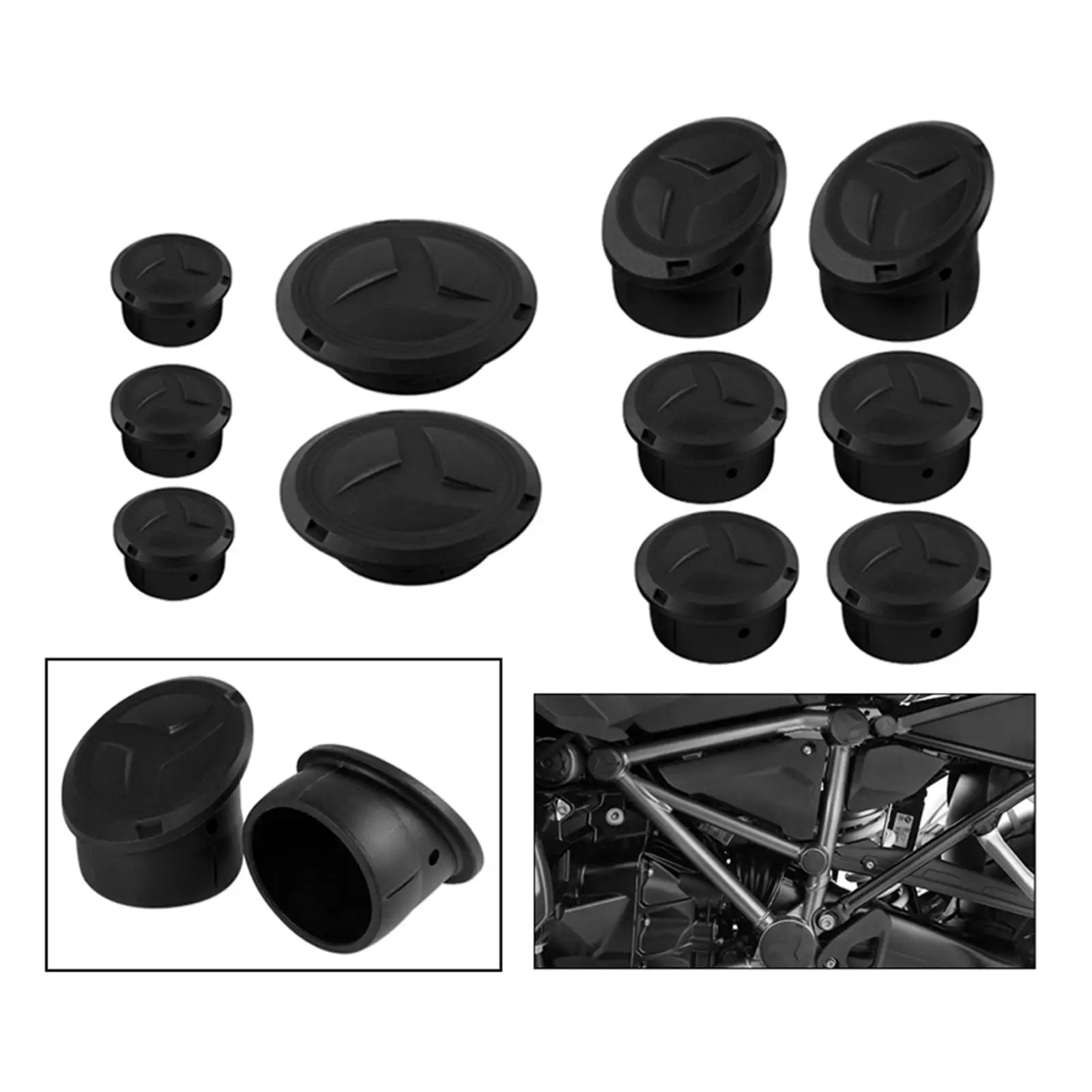 

11Pcs Motorcycle Frame Hole Plug Cap Set Accessory for R1200 1250GS Adv