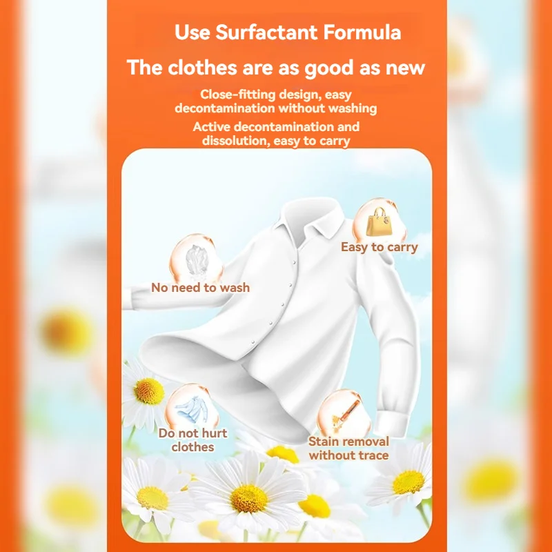 6 عبوات من أقلام إزالة البقع المحمولة، تركيبة سريعة الحركة، مكياج عصير، أغذية الأطفال، آمنة للأطفال والكبار، مجموعة إزالة البقع للملابس