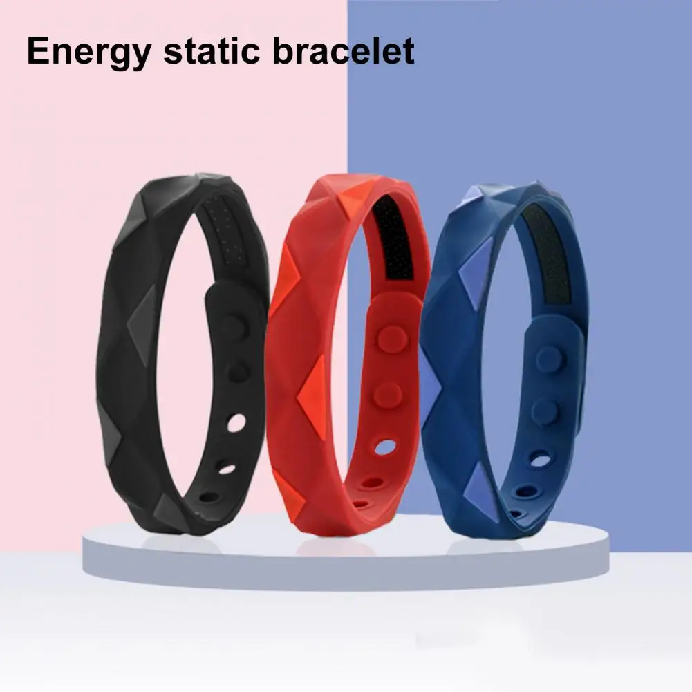 Colorful Sugar Regulator Bangle Adjustable Pain Relief Unique Fitness Wristband Anti-static Silicone Bracelet